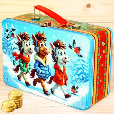 Недорогой подарок в жестяной упаковке на Новый Год 2026 во Фряново