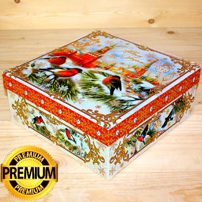 Сладкий новогодний премиум подарок в картоне 2026 года во Фряново