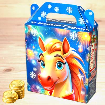 Недорогой подарок весом 300 грамм с конфетами детям на Новый Год 2026 во Фряново