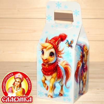 Детский новогодний подарок в картонной упаковке от Славянки во Фряново