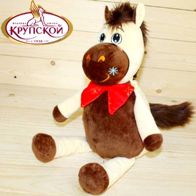 Сладкий новогодний подарок от фабрики имени Крупской в мягкой игрушке во Фряново