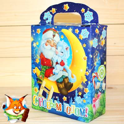 Сладкий новогодний подарок в картонной упаковке 2026 года во Фряново