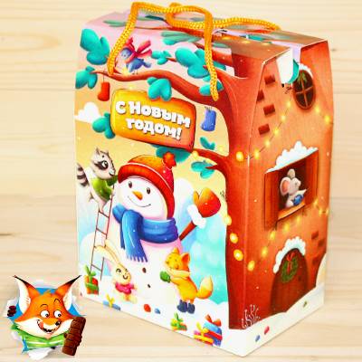 Сладкий новогодний подарок от Яшкино в картонной упаковке во Фряново