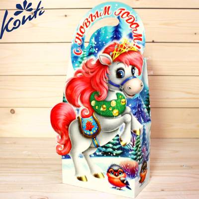 Сладкий новогодний подарок от Конти в картонной упаковке во Фряново