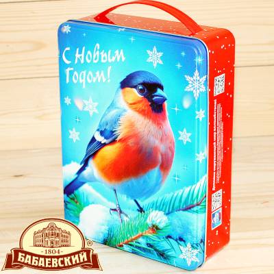 Сладкий новогодний подарок к жестяном кейсе Бабаевский во Фряново