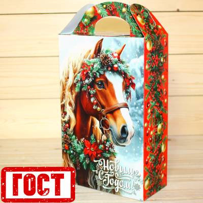 Сладкий новогодний подарок по ГОСТу в картонной упаковке во Фряново