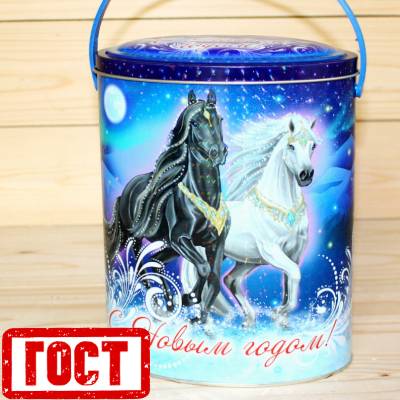 Сладкий новогодний подарок по ГОСТу в жестяной упаковке во Фряново