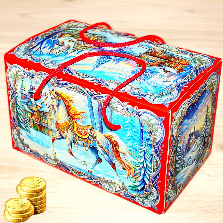 Экономный сладкий новогодний подарок весом 1000 грамм во Фряново