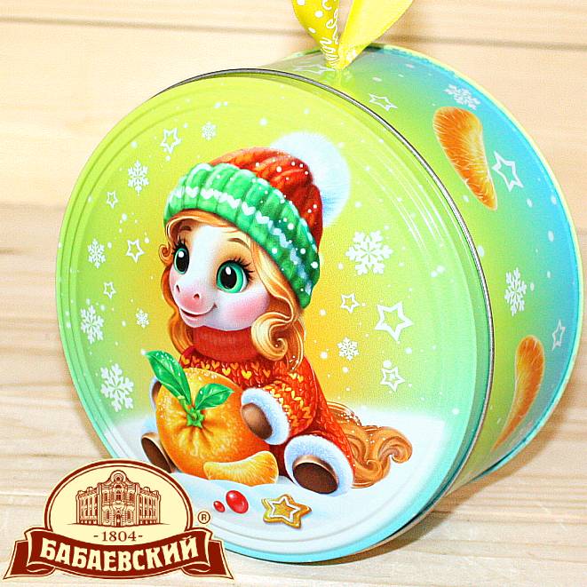 Сладкий новогодний подарок Бабаевский в жестяной упаковке во Фряново