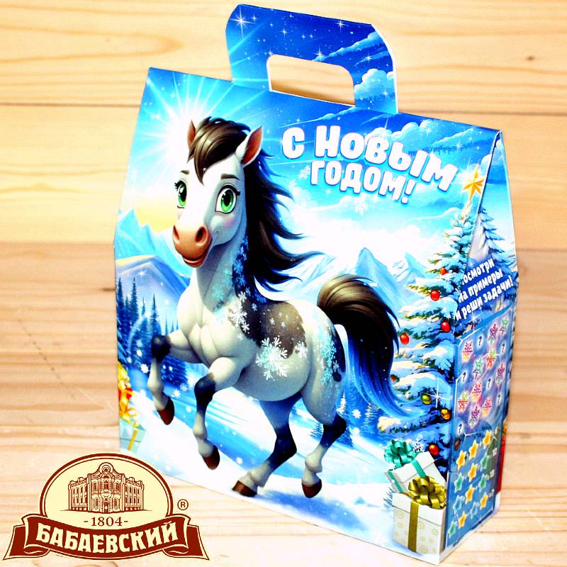 Сладкий новогодний подарок Бабаевский в картонной упаковке упаковке во Фряново