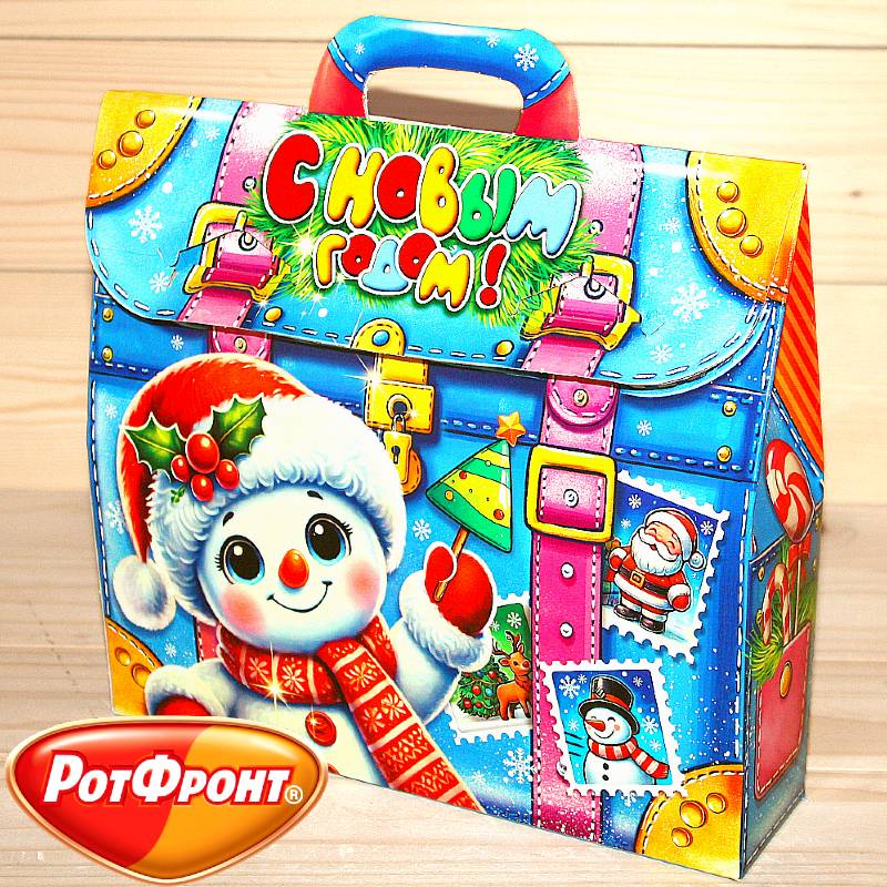 Сладкий новогодний подарок от Рот-Фронт в картонной упаковке во Фряново
